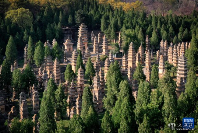 天空之眼瞰登封“天地之中”历史建筑群